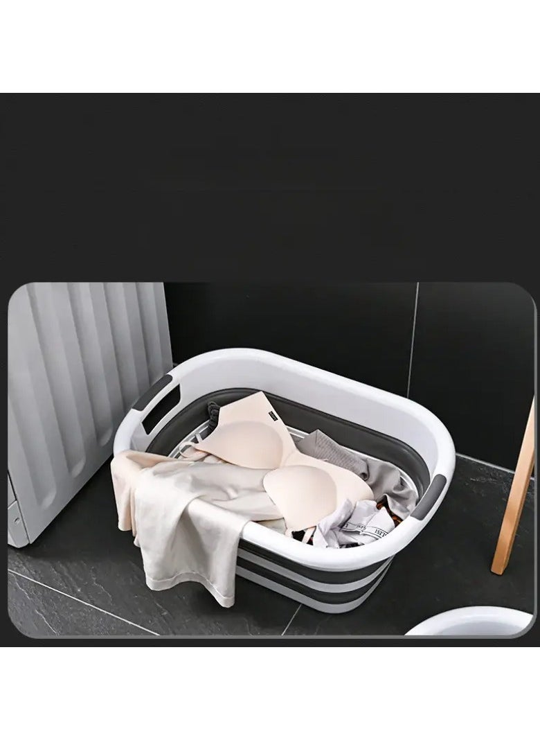 KITCHENOO - 41L Plastic Foldable Laundry Basket, Clothes Wash Basin, Foldable Laundry Baskets - Image 1
