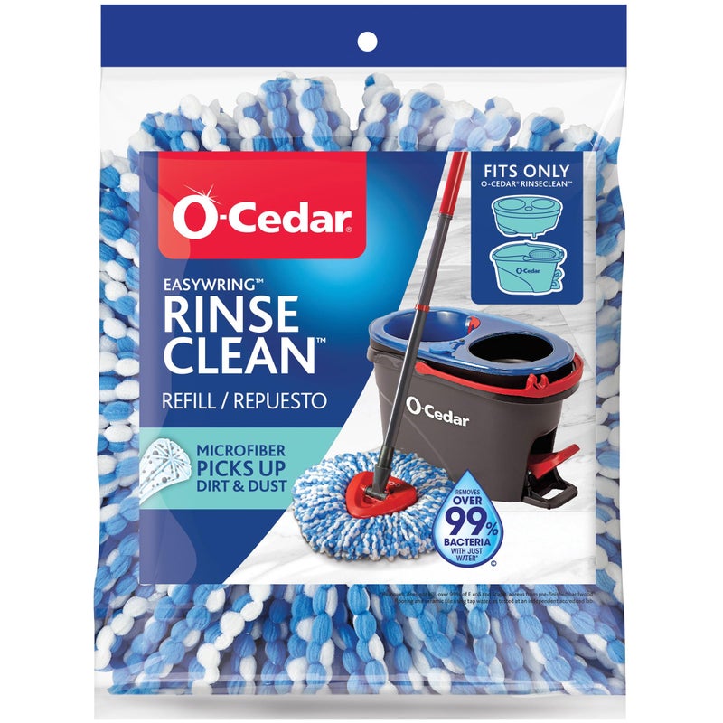 o cedar O-Cedar EasyWring RinseClean Spin Mop Microfiber Refill, 1-Pack, Blue - Image 1