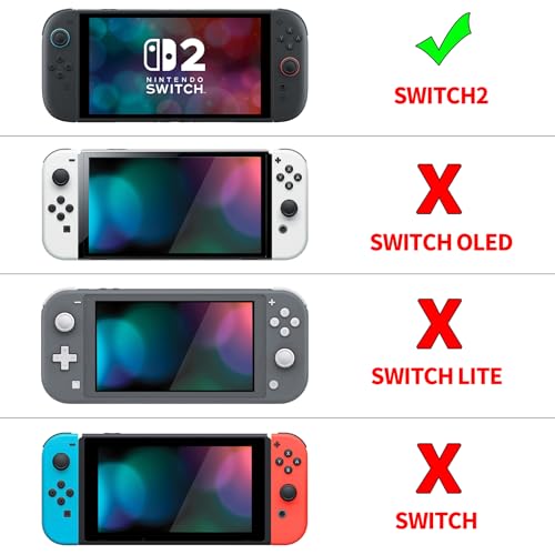 PlayVital for Switch 2 BeyondGrip Dockable Case Interchangeable FPSOmni Ergonomic Grips MilitaryGrade Drop Protective Cover 2 Joystick Caps for Nintendo Switch 2 New Hope Gray - Image 3