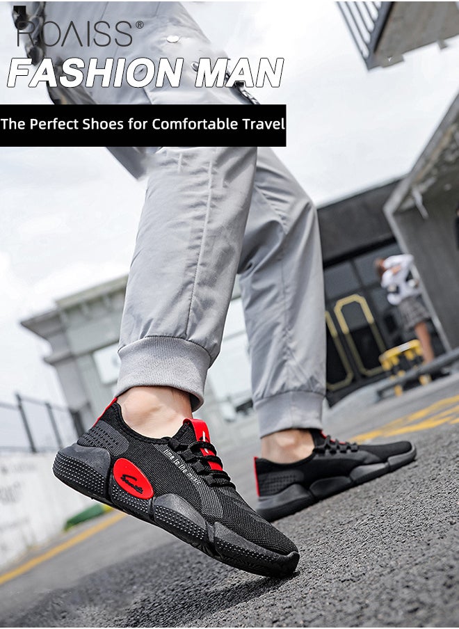 roaiss - Men's Slip-on Sneaker, Lightweight Breathable Running Shoes with Anti-Slip Outsole, Fashion Comfortable Walking Shoes, Mesh Sports Shoes, Suitable for Running, Walking, Jogging, Traveling and Daily Wear - Image 1