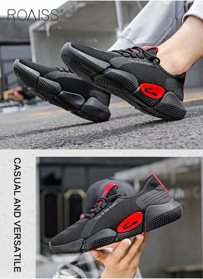 roaiss - Men's Slip-on Sneaker, Lightweight Breathable Running Shoes with Anti-Slip Outsole, Fashion Comfortable Walking Shoes, Mesh Sports Shoes, Suitable for Running, Walking, Jogging, Traveling and Daily Wear - Image 1