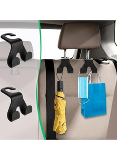 Oasisgalore 2 Pcs Car Headrest Hooks - Bag Holder with Phone Stand (44LBS)  - Image 3