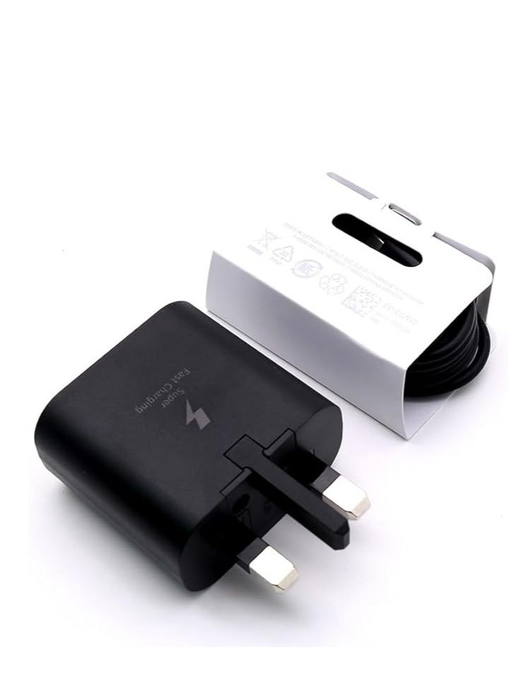 Generic - 45W PD Charging Plug Adapter Mains Wall 3 Pin Super Fast Charge And Cable USB C Type C Charger For Samsung Galaxy A16 A15 S24 Ultra S24 S23+S23 S22 S21 S20 S23FE S21 S20 Note10 20 Z Flip 3 4 5 6 7 A36 A35 A34 A55 A56 A16 A15 A14 A13 A12 Z Fold 6 5 4 3 - Image 1