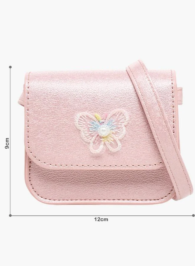 فلورا بيلا من شو إكسبرس حقيبة فلورا بيلا كروس بودي بفراشة مطرزة وحزام سلسلة من مجموعة رمضان