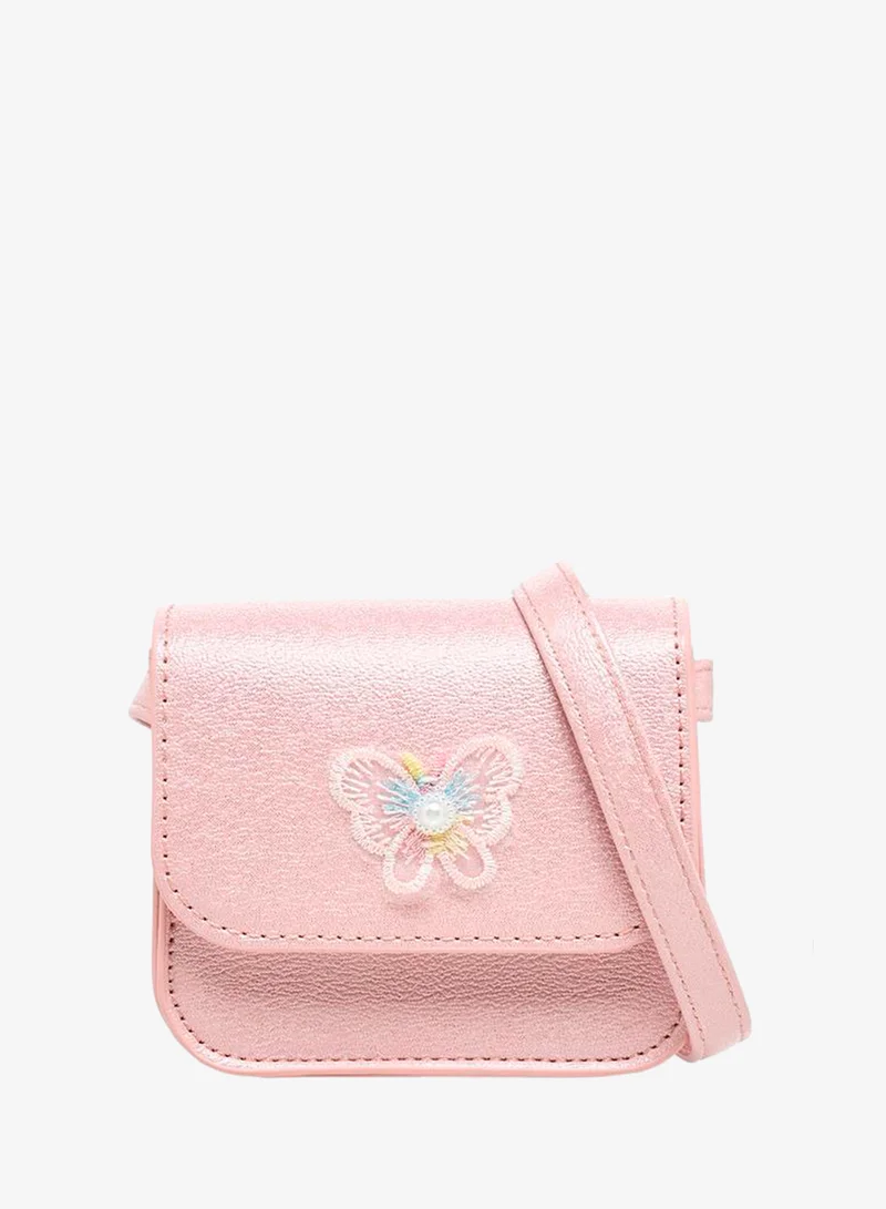 Flora Bella Butterfly Applique Crossbody Bag with Chain Strap Ramadan Collection