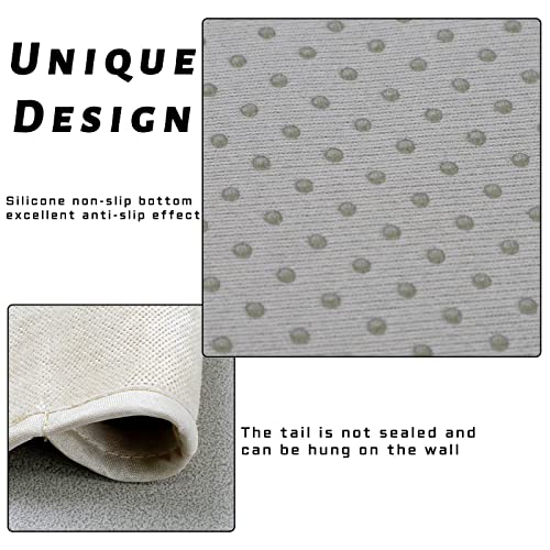 NB منظم ذراع الأريكة NB لحامل التحكم عن بعد بجانب السرير مع 5 جيوب، حامل تحكم عن بعد غير قابل للانزلاق لكرسي الأريكة (بيج، 35"x12.4") - Image 3