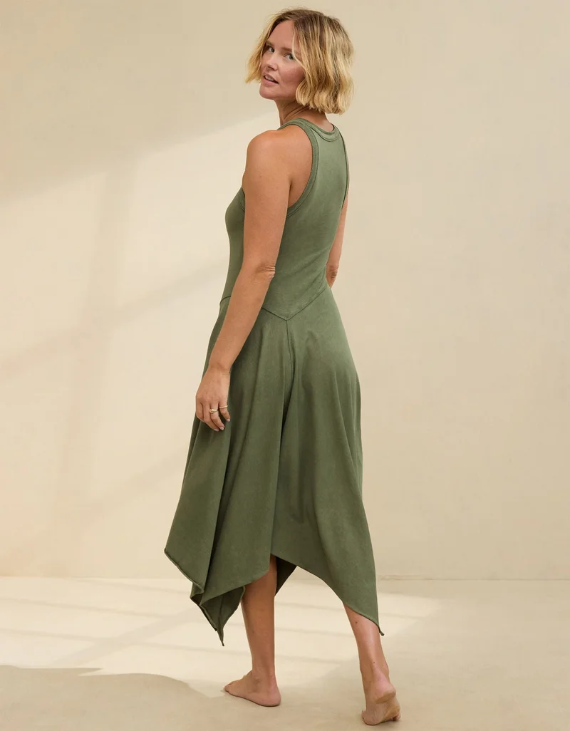 Aerie Aerie Tank Asymmetric Midi Dress