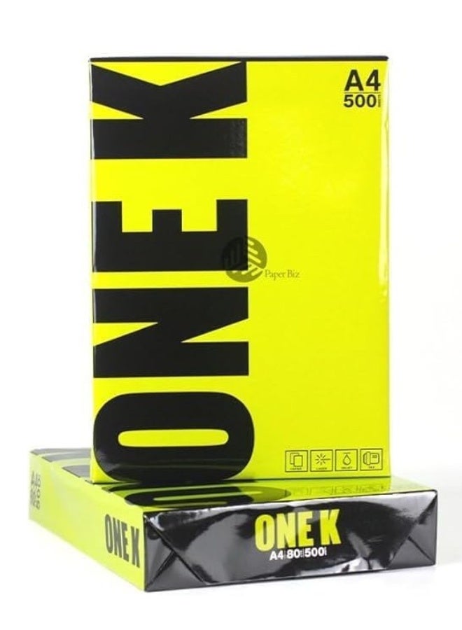 Paper ONE K A4 Copy Paper, 80 GSM, 500 Sheets, White - Image 2