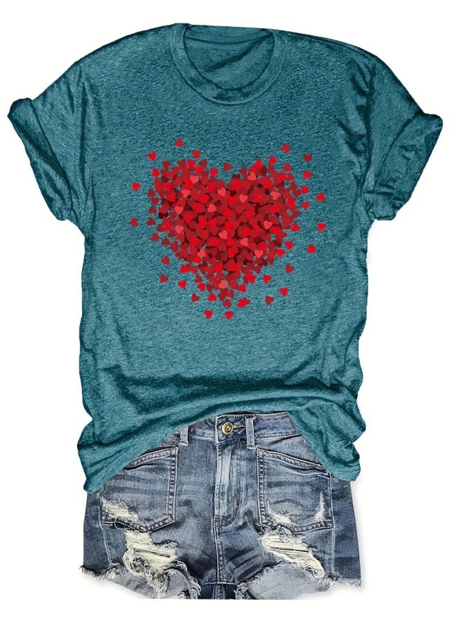 Women's Short-sleeved T-shirt Top Summer Letter Print Round Neck Loose Short-sleeved T-shirt Top