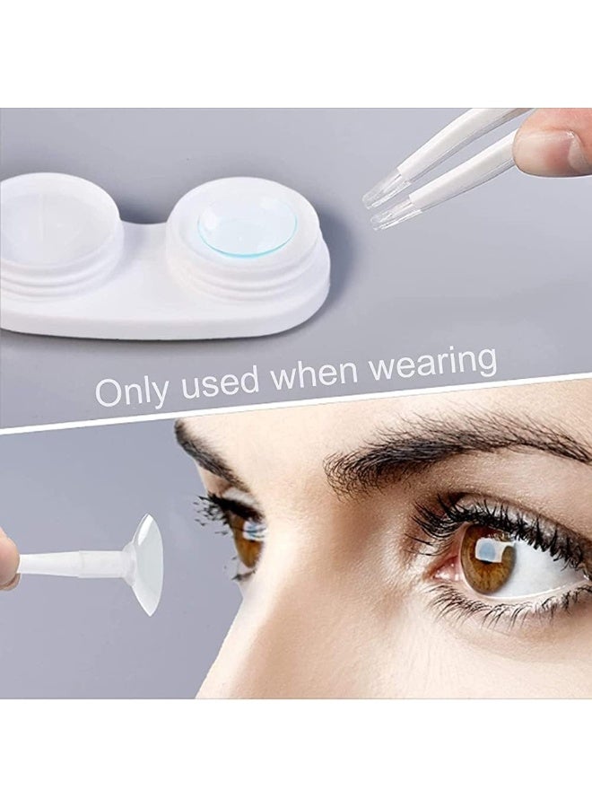 حافظة عدسات لاصقة سهلة الحمل للسفر - تصميم مدمج لحماية ونظافة العدسات -  زهري - Image 1