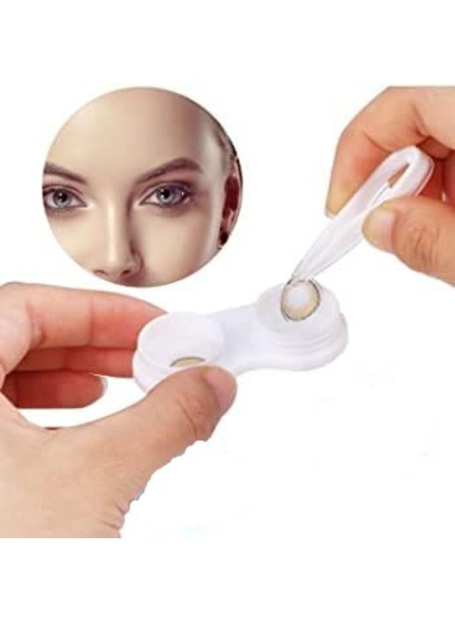 حافظة عدسات لاصقة سهلة الحمل للسفر - تصميم مدمج لحماية ونظافة العدسات -  زهري - Image 4