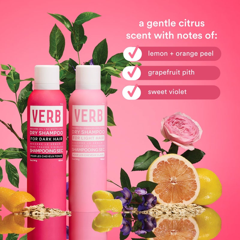 VERB Dry Shampoo Light, 5 oz - Refresh, Absorb Oils + Extends Styles - Refreshing Dry Shampoo Spray for Light Tones - Vegan, No Parabens or Harmful Sulfates - Image 4