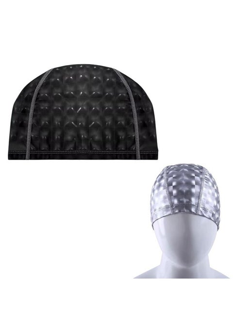 بونيه السباحة من سبورت كيو من قماش البولي اليوريثان المقاوم للماء، بونيه سباحة طويلة للرجال والنساء