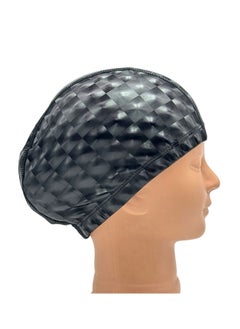 SportQ SportQ Waterproof PU Fabric Swimming Cap, Long Swimming Cap for Men and Women  - Image 3
