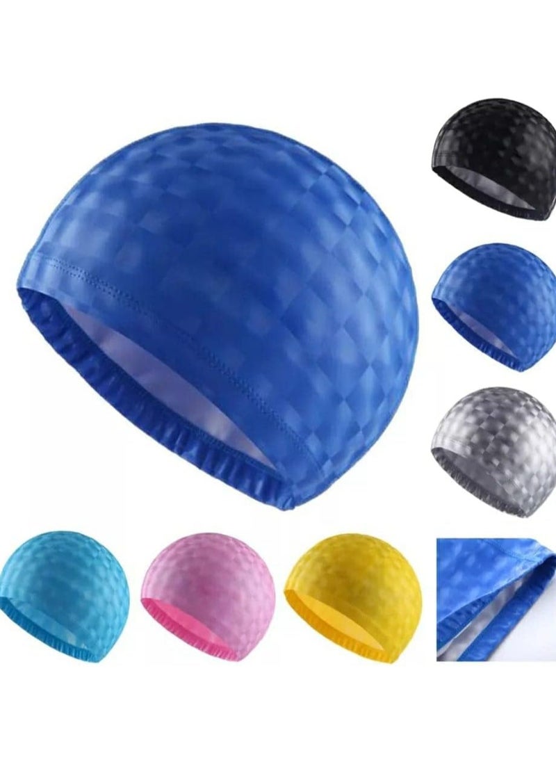SportQ SportQ Waterproof PU Fabric Swimming Cap, Long Swimming Cap for Men and Women  - Image 5