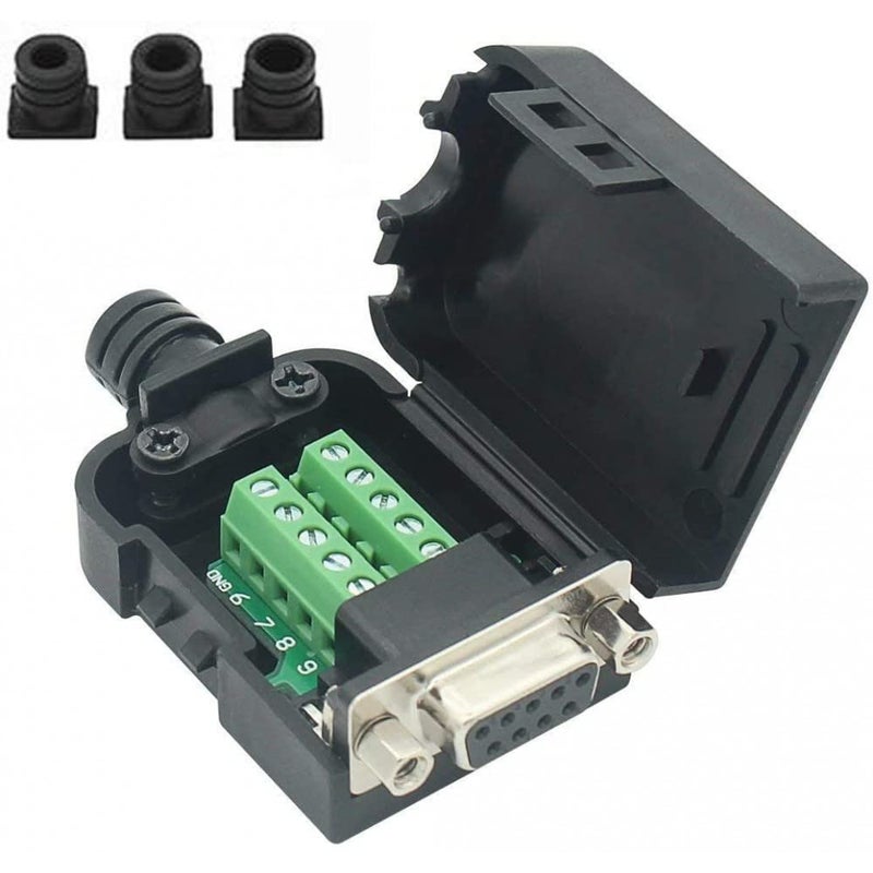 TECHTONICS لوحة تحويل Techtonics DB9 أنثوية من طرف برغي إلى RS232 RS485 مع غلاف وصمولة - Image 5