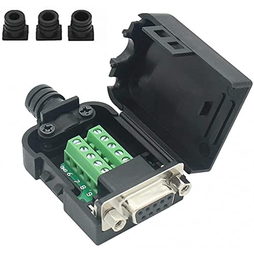 TECHTONICS لوحة تحويل Techtonics DB9 أنثوية من طرف برغي إلى RS232 RS485 مع غلاف وصمولة - Image 1