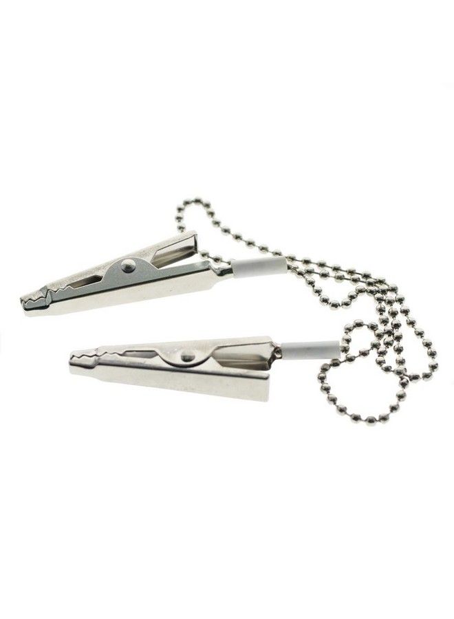 NaRaMax 3Pcs 12Inch Metal Beads Napkin Clip Chain Bib Holder Baby Elderly Adult Bib Clip Neck Strap Dental Ball Chain Clips Doubleend Alligator Clip Clamp Neck Lanyard Strap - Image 4