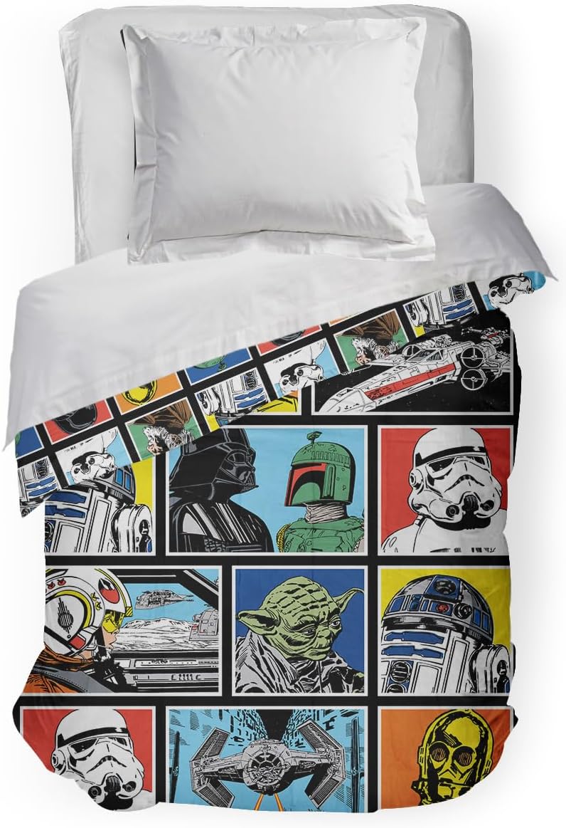 Jay Franco Kids Comforter - Super Soft Reversible Bedding Polyester Microfiber Fill, Multi - Star Wars, Full - Image 1