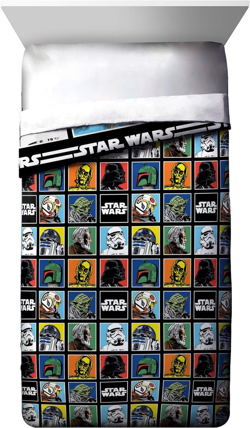 Jay Franco Kids Comforter - Super Soft Reversible Bedding Polyester Microfiber Fill, Multi - Star Wars, Full - Image 4
