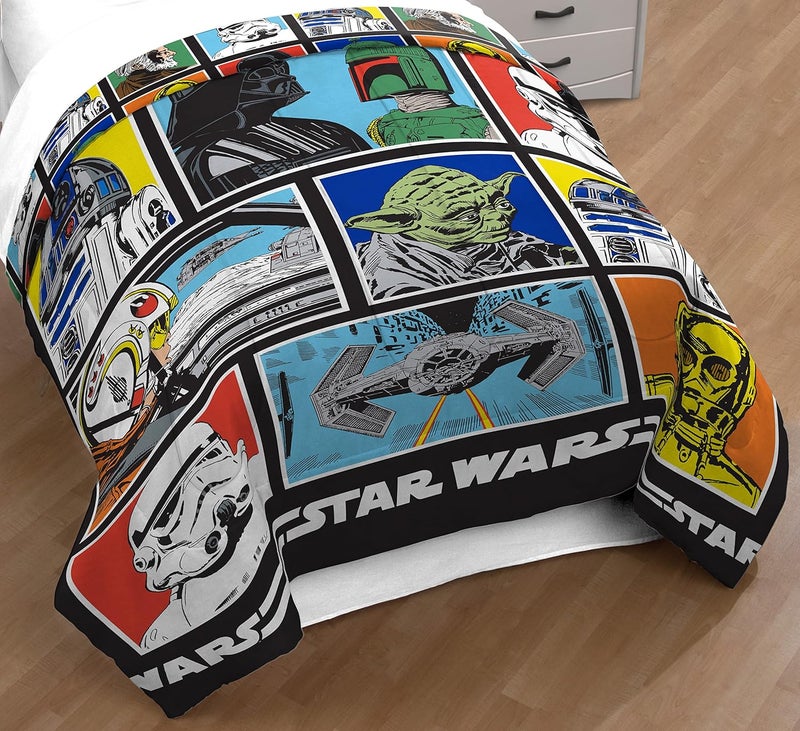 Jay Franco Kids Comforter - Super Soft Reversible Bedding Polyester Microfiber Fill, Multi - Star Wars, Full - Image 2