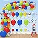 Wakeys Two Infinity and Beyond Birthday Decorations 108 Pcs Toy Inspired Story 2nd Birthday Party Supplies Include Toy Inspired Story Balloon Boxes Banner Balloons Backdrop Cake Topper Tablecloth - Image 4