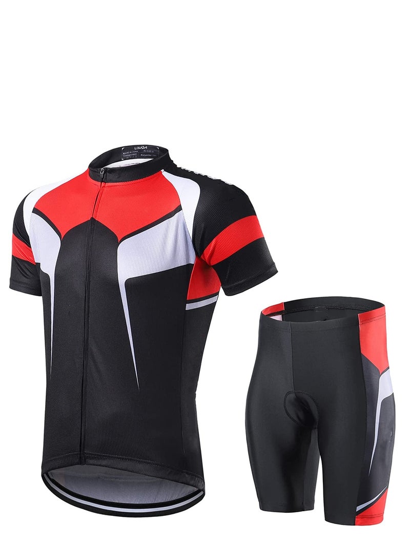 مجموعة ملابس جيرسي لركوب الدراجات، مجموعة جيرسي لركوب الدراجات، ملابس دراجات سريعة الجفاف، ملابس ركوب الدراجات للرجال، بدلات ركوب الدراجات، جيرسي لركوب الدراجات للرجال، شورت مبطن (XXXL)