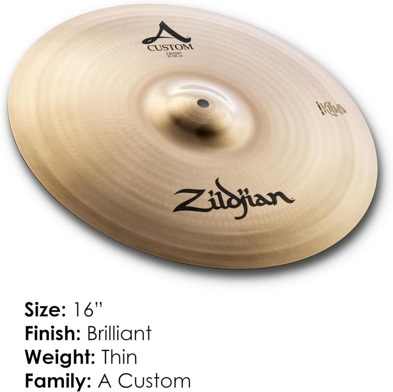 Zildjian A Custom 16 Inch Crash Cymbal - Image 2