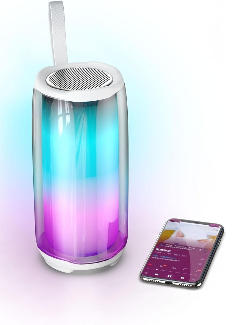 PLUSE 5  Bluetooth Speaker with RGB Light, USB/AUX Input, Micro SD Card, Powerful Sound, Stylish Design - Image 4