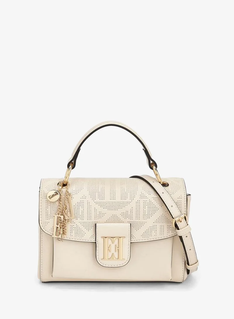 ELLE Laser Cut Textured Crossbody Bag with Detachable Strap