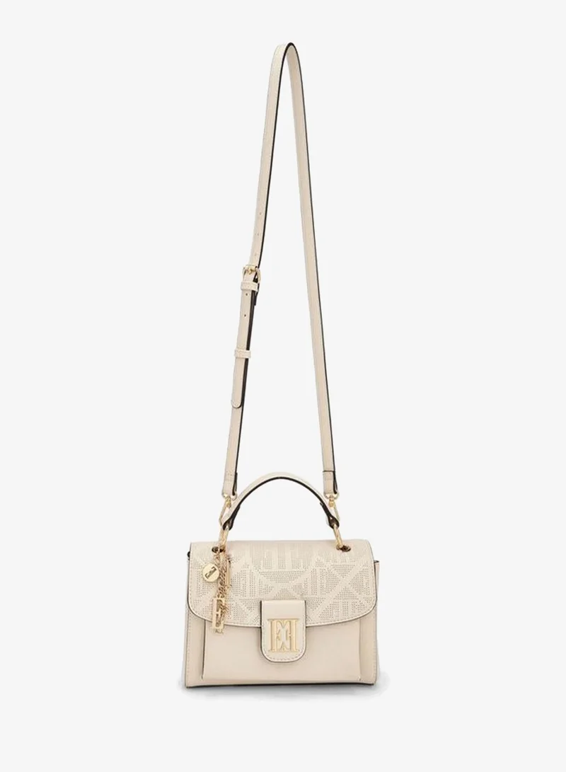 ELLE Laser Cut Textured Crossbody Bag with Detachable Strap