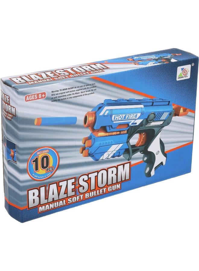 Blaze storm manual soft bullet gun with 10 pcs soft bullets for children - Image 3