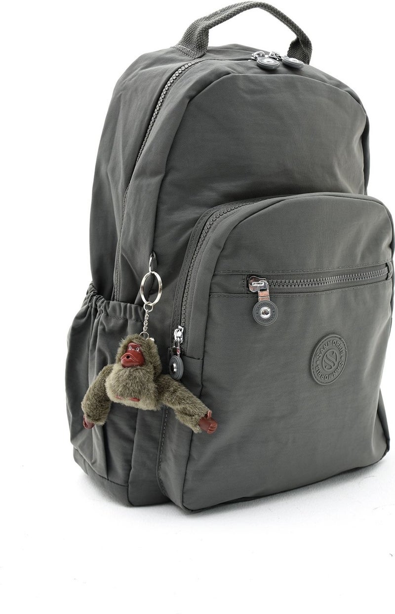 Sanmorris Unisex Water-Resistant Crinkle Fabric Multi-Eye Large Size Laptop School and Backpack - Image 1