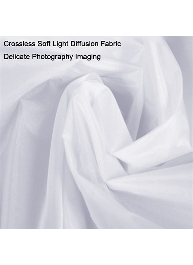 fotoconic - Fotoconic Light Diffuser Diffusion Fabric 2 Yard x 67 Inch /2 x 1.7 Meters Nylon Silk White Seamless Light Modifier for Photography Softbox, Light Tent and Light Modifier - Image 1