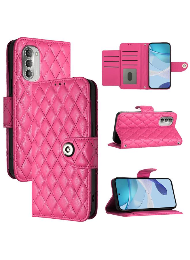 إيروريكس جراب لهاتف Motorola Moto G51 5G جراب هاتف جلدي قلاب بملمس معيني مع حبل تعليق - Image 1