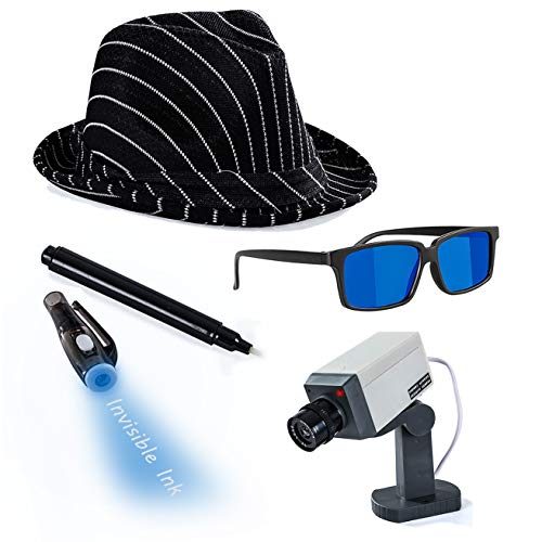 Tigerdoe Detective Costume Spy Gear for Kids Dress Up Spy Costume Accessories 4 Pc - Image 1