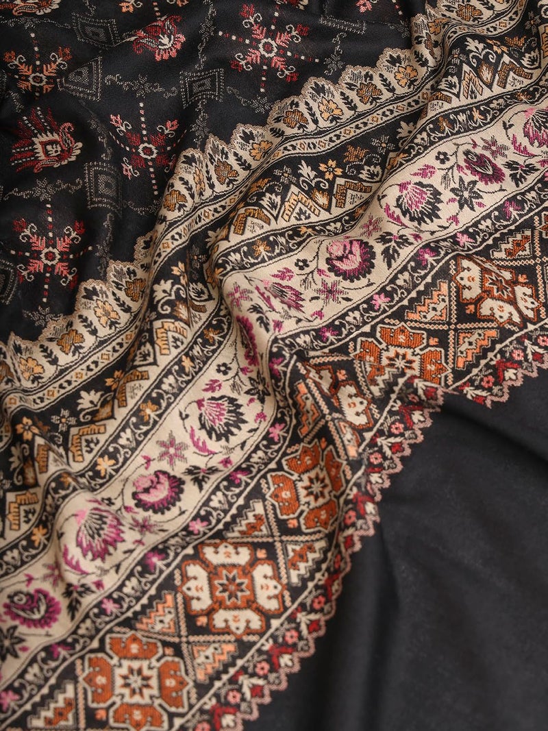 Pashmoda Women Zarif Woven Design Jamawar Shawl (Size 101X203 CM) - Image 3