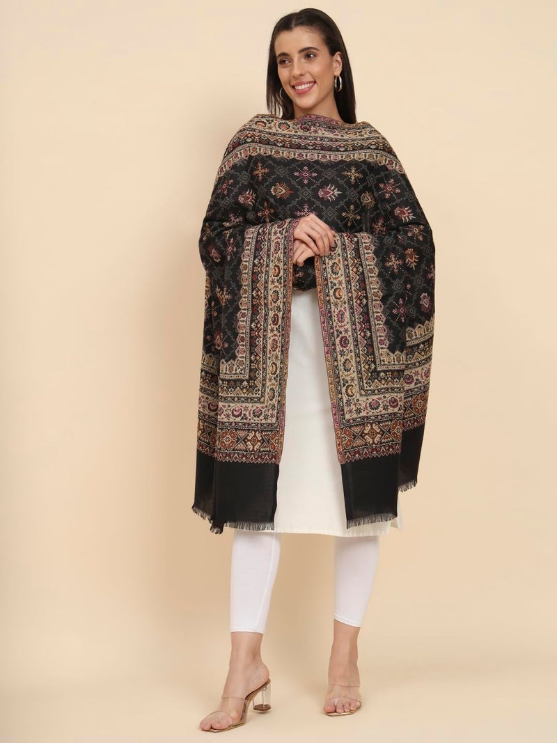 Pashmoda Women Zarif Woven Design Jamawar Shawl (Size 101X203 CM) - Image 4