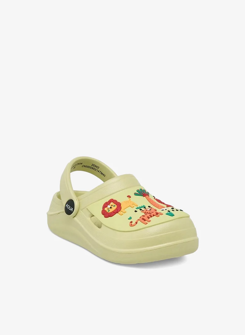 Aqua Boys Safari Embossed Clogs