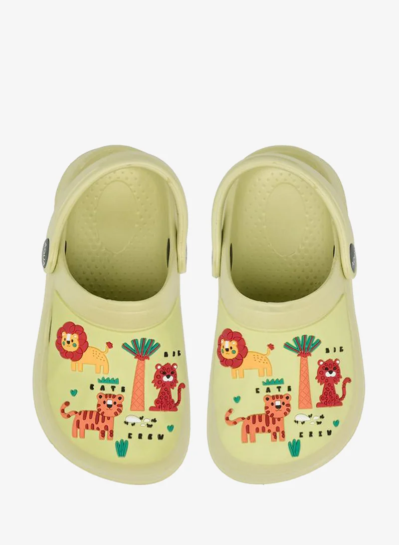 Aqua Boys Safari Embossed Clogs