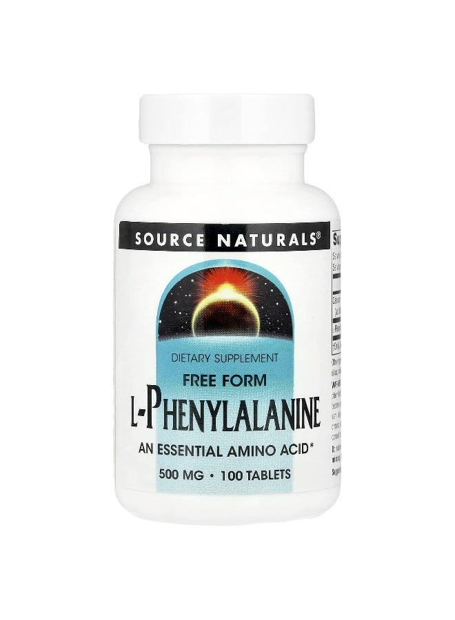 Source Naturals Source Naturals, L-Phenylalanine, 100 Tablets  - Image 1