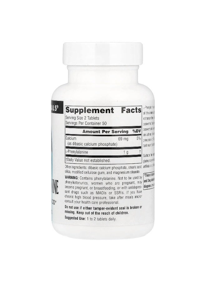 Source Naturals Source Naturals, L-Phenylalanine, 100 Tablets  - Image 2