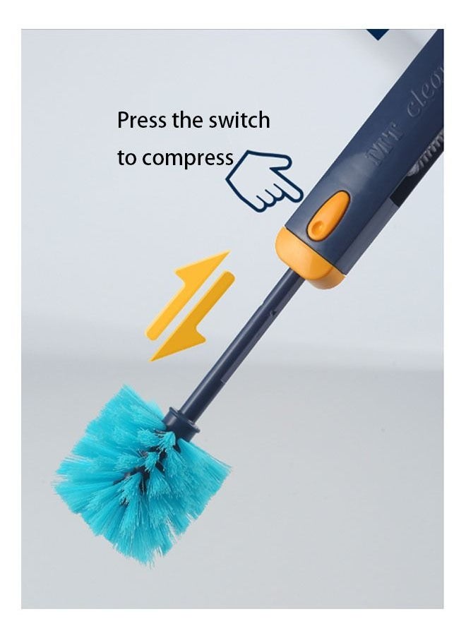 WP - Innovative 4-in-1 Cup Brush with Extendable Handle: Ideal for Cleaning Cups, Bottle Nipples, Thermos Lids, and More  Gray - Image 1