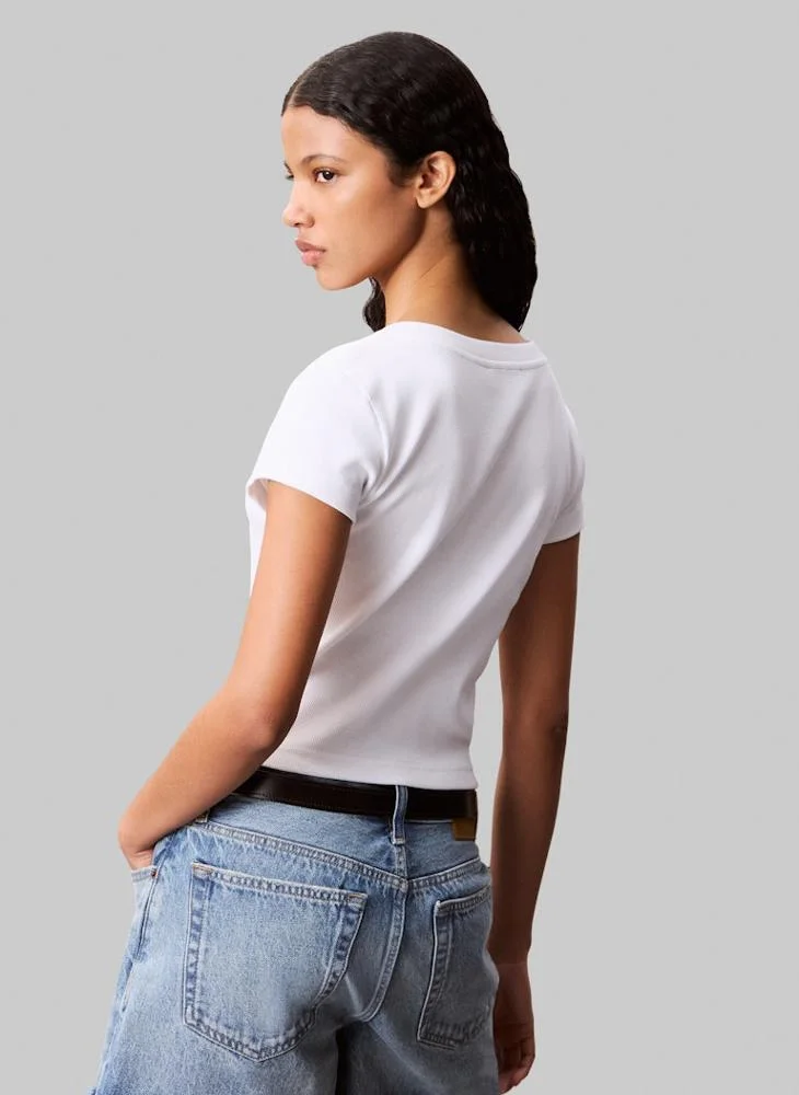 كالفن كلاين جينز Logo V Neck T-shirt