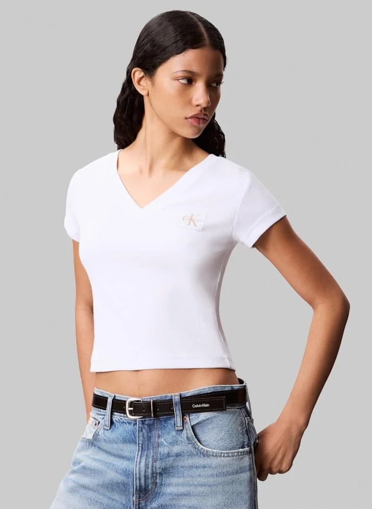 كالفن كلاين جينز Logo V Neck T-shirt