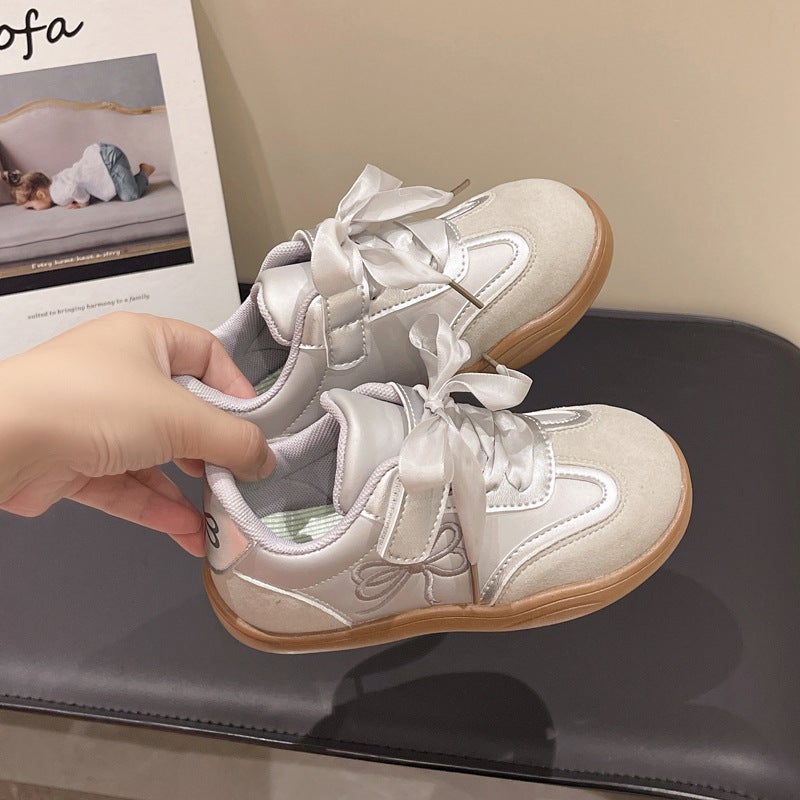 Girls' German Training Shoes Children'S Sneaker Girls' Bow Embroidered Running Shoes Casual Shoes - Image 4