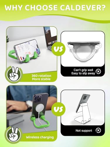 CALDEVER Easter Basket Stuffers Essentials for Teens Girls Boys Kids Cell Phone Stand: Upgrade Adjustable Peace Sign Thumbs Lazy Phone Holder for Desk Cool Gadgets Fun Easter Gifts for Adults Women Teenagers - Image 5