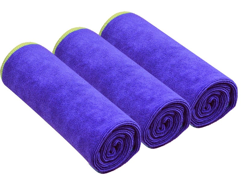 SINLAND Microfiber Gym Towels Sports Fitness Workout Sweat Towel Super Soft and Absorbent 3 Pack 16 Inch X 32 Inch - Image 1