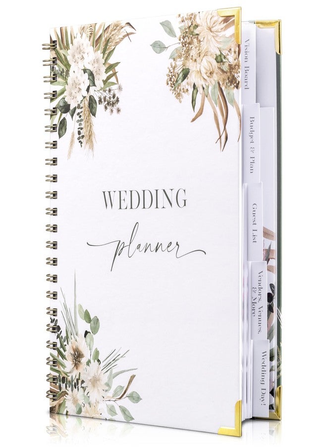ZICOTO Beautiful Greenery Wedding Planner Book and Organizer - Enhance Excitement and Makes Your Countdown Planning Easy - Unique Engagement Gift for Newly Engaged Couples, Future Brides and Grooms - Image 1