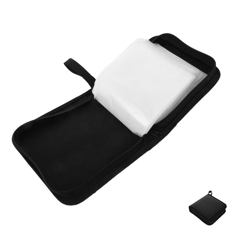 2pcs Pu Disc Storage Bag For Cd And Dvd 40 Capacity Cd Holder Organizer For Game Discs Convenient Travel Carrying Bag For Music And Games - Image 5